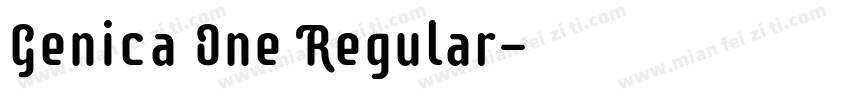 Genica One Regular字体转换